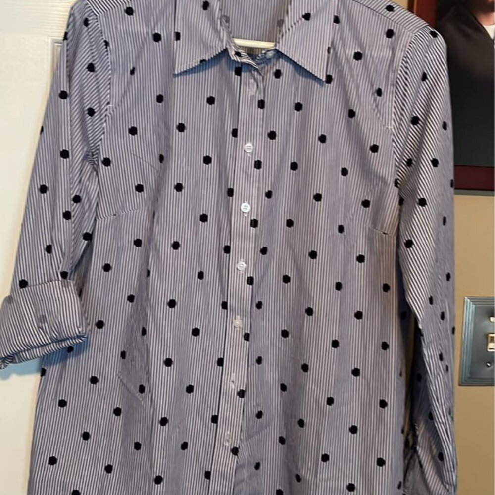 talbots Navy blouse size small